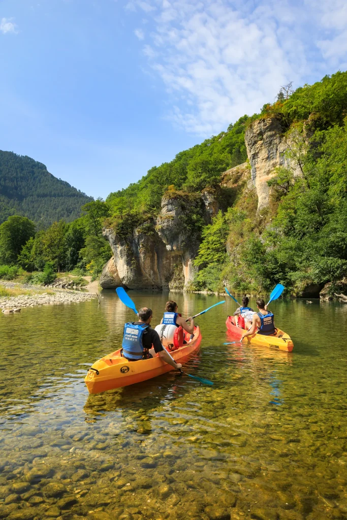 Canoë kayak dans les Gorges du Tarn