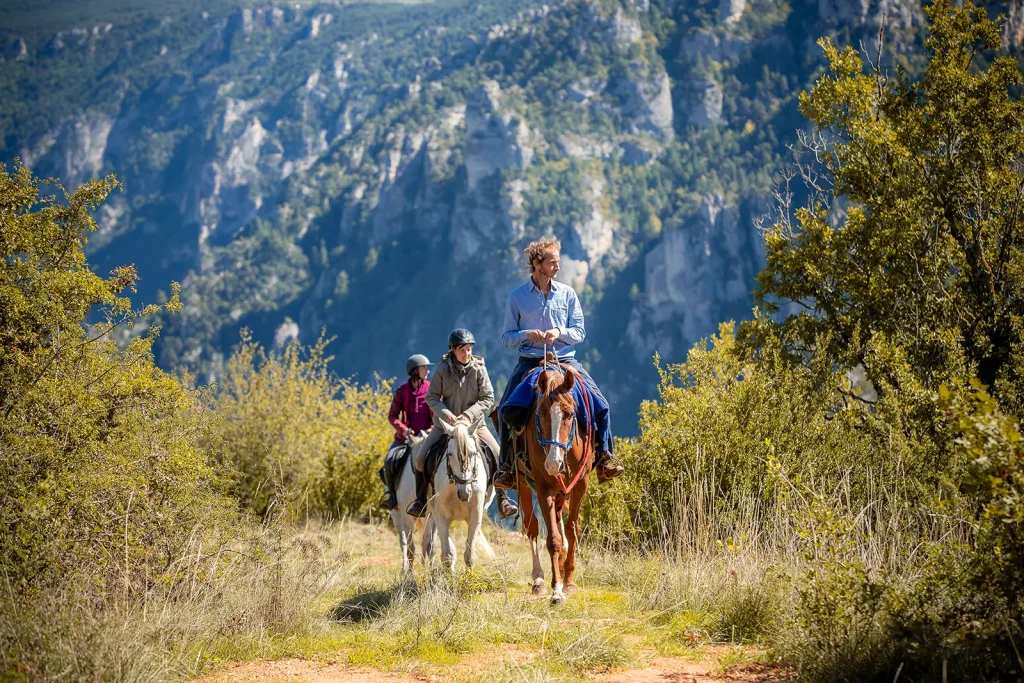 Horse riding on the Causse de Sauveterre