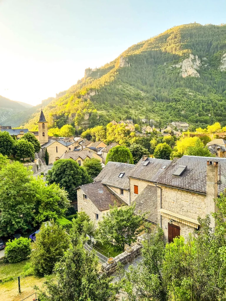 Sunset over Sainte-Enimie