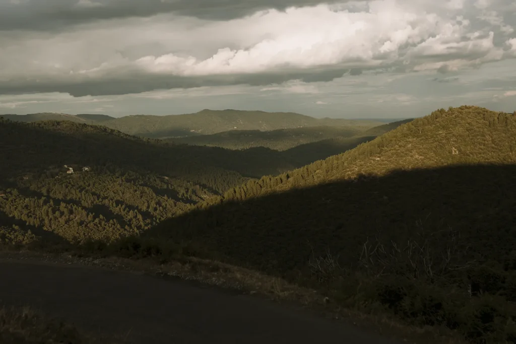 Panoramic view of the Cévennes valley