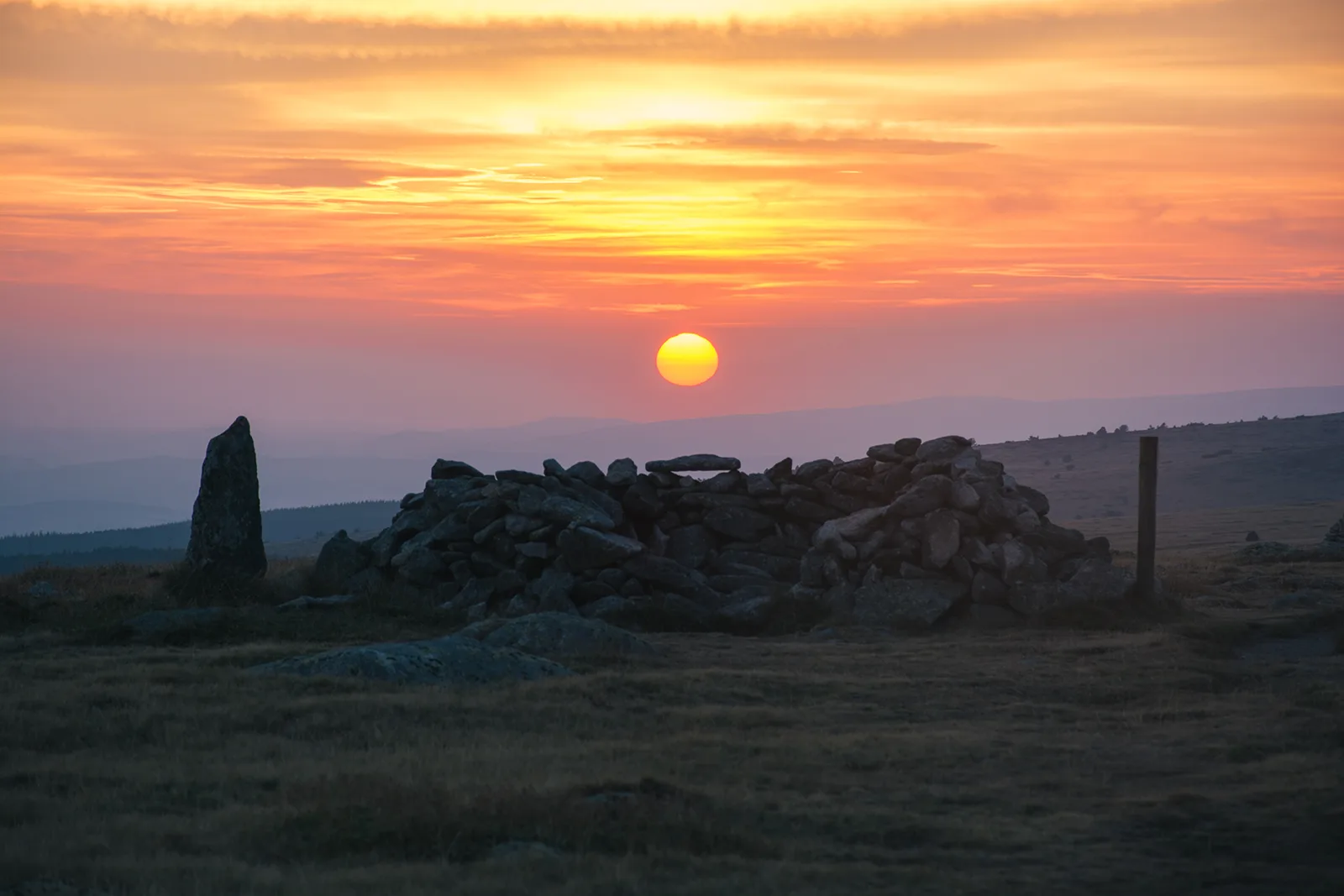 Coucher de soleil au sommet de Finiels