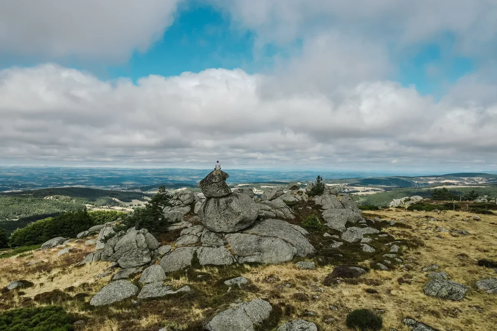 View of a granite scree slope near the Truc de Fortunio