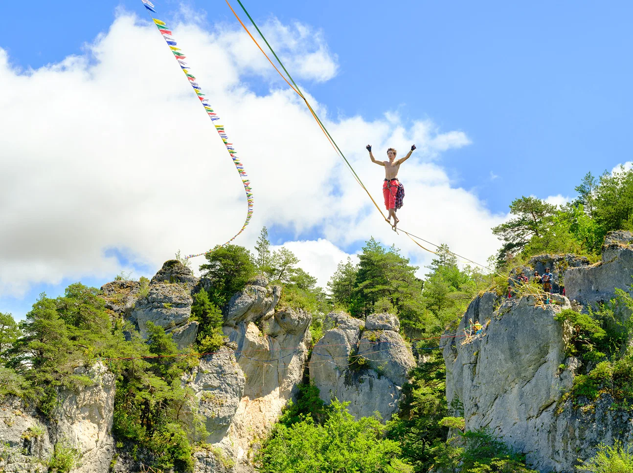 Highline dans les Gorges du Tarn