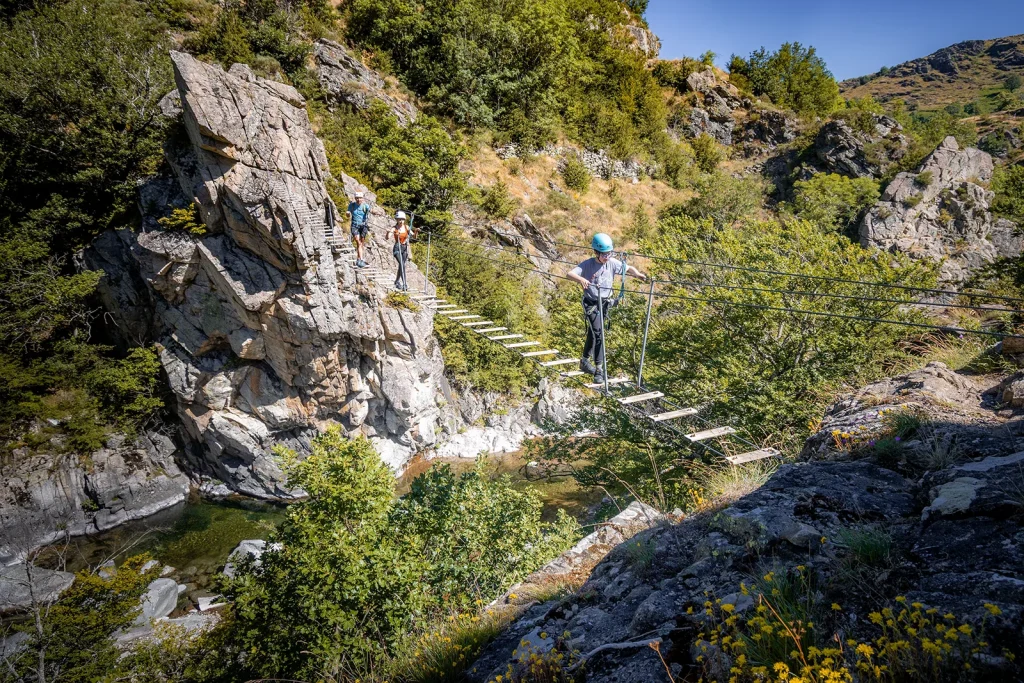 Footbridge on the Rousses via ferrata