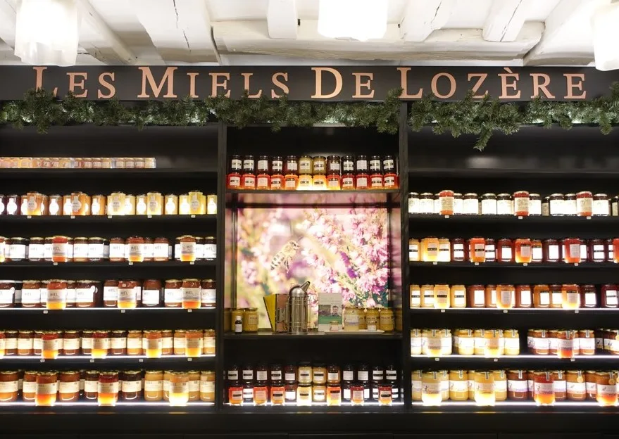 Honey wall at the Maison de la Lozère in Paris