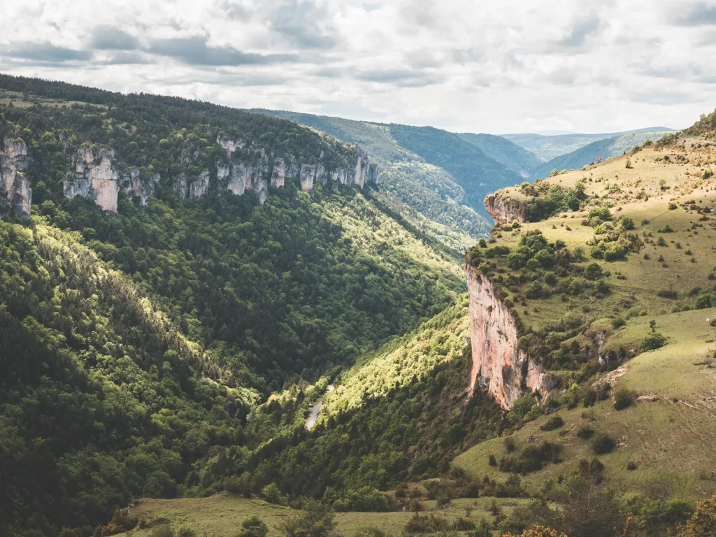 The slippery cliffs of the Gorges de la Jonte