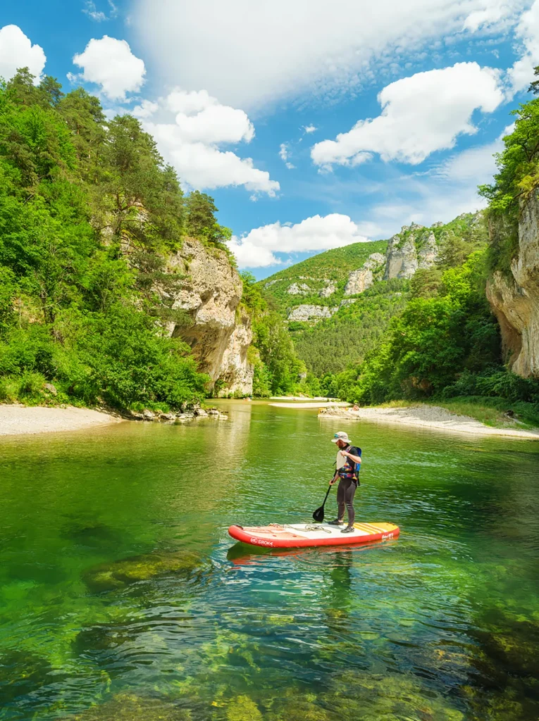 Paddleboarding in the Gorges du Tarn