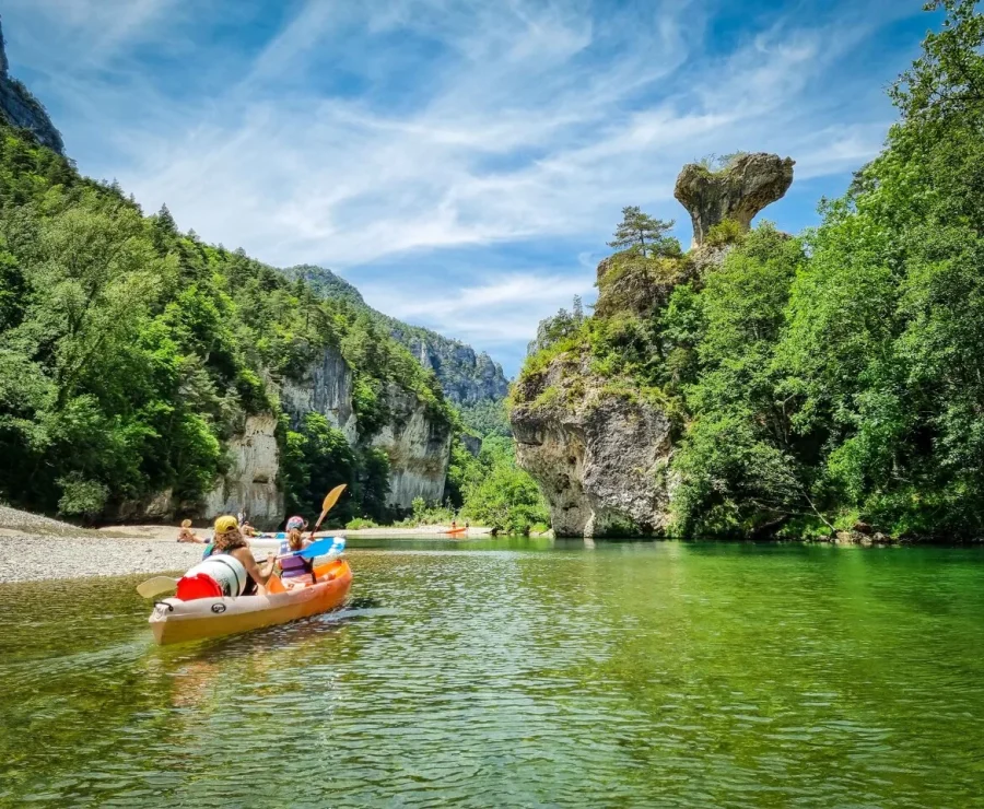 Canoë en famille