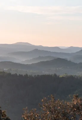 Vallées cévenoles au coucher de soleil
