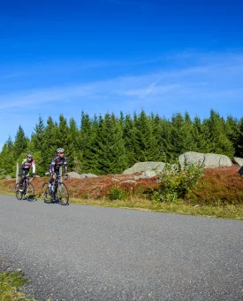 Cyclistes sur la route du Truc de Fortunio