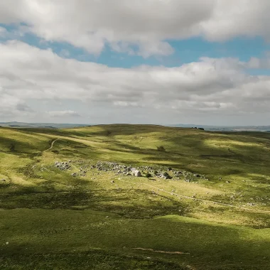 Vue aérienne sur l'Aubrac
