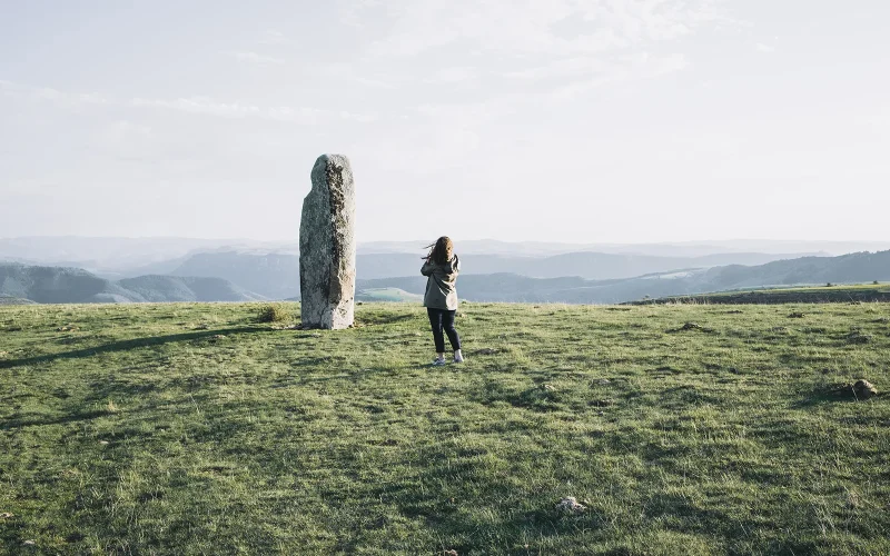 Menhir sur le Mont-Lozère