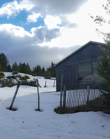 Station de la baraque des Bouviers en hiver
