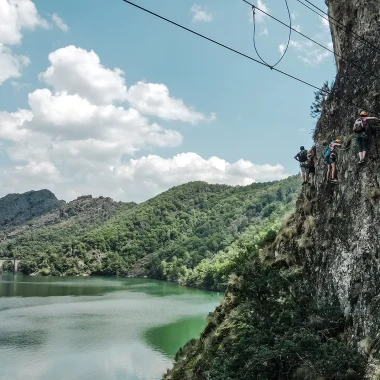 Via ferrata au lac de Villefort