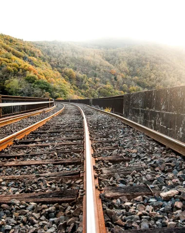 Rail de train en Lozère