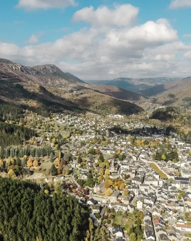Vue aérienne sur Florac