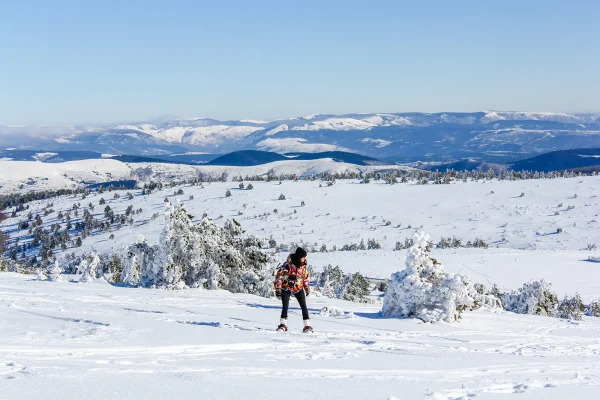 Snowboard sur le Mont-Lozère