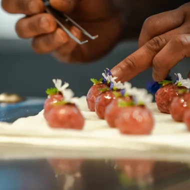 Aperitif at Cyril Attrazic's restaurant