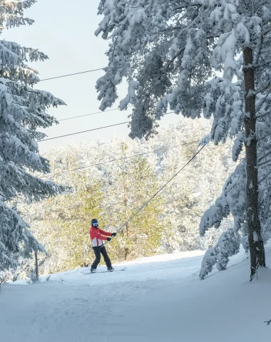 Skieur à la Station de ski du Bleymard