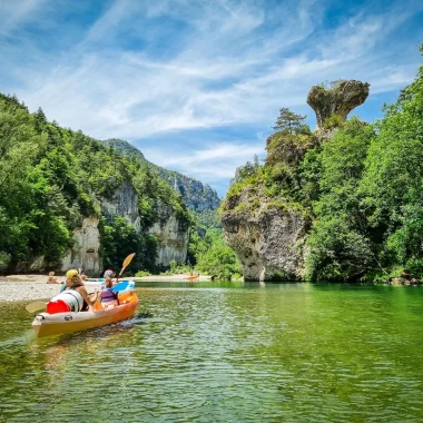 Canoë en famille