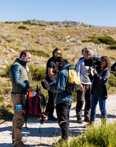 Jean Dujardin sur le tournage du film, 