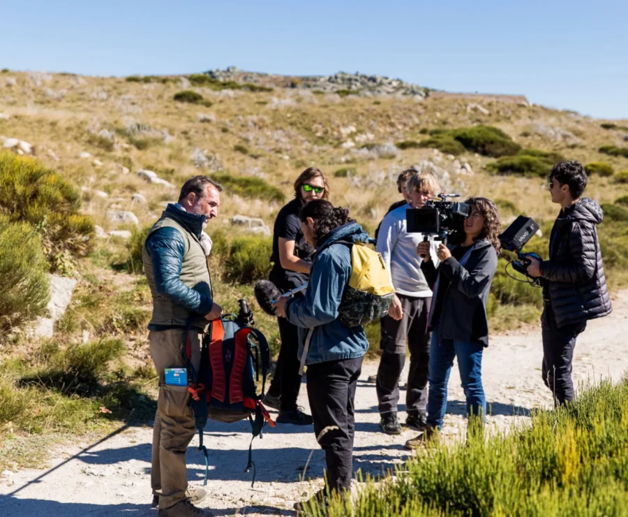 Tournage du film, "Les chemins noirs"
