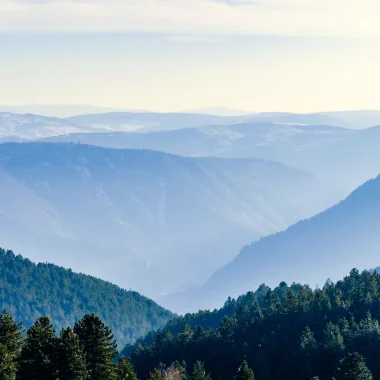 Les vallées cévenoles sous la brume
